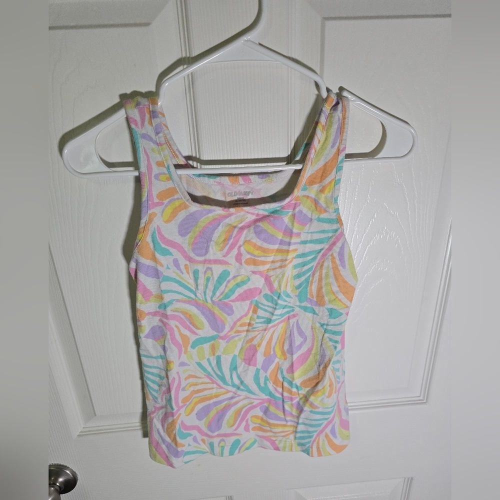 Old Navy Girls Floral Bright Tank Top Fitted XL
